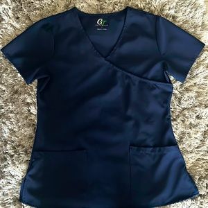GT Scrub Top, Small, Navy